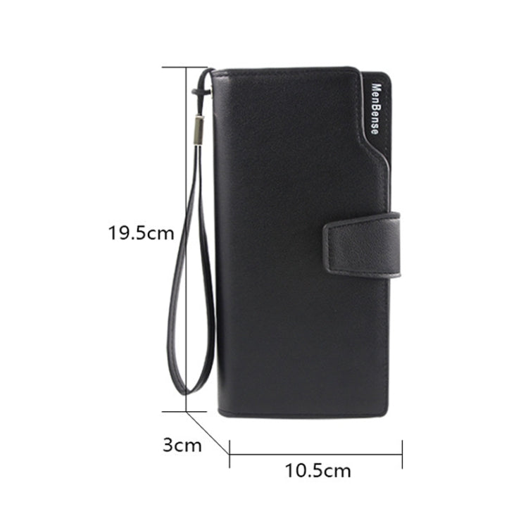 Menbense Fashion Business Simple Handbag PU Large Capacity Male Wallet