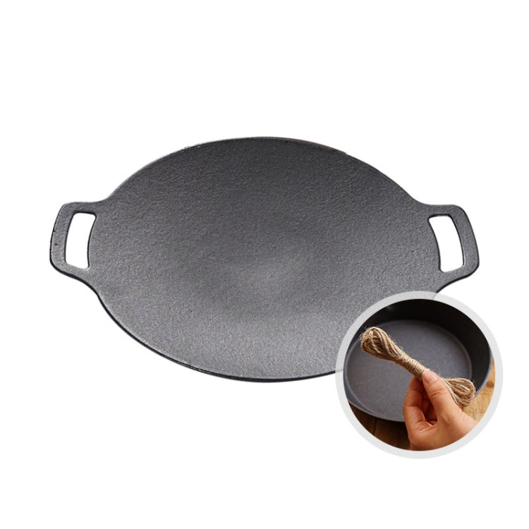 Outdoor Camping BBQ Cast Iron Grill Pan,Style: