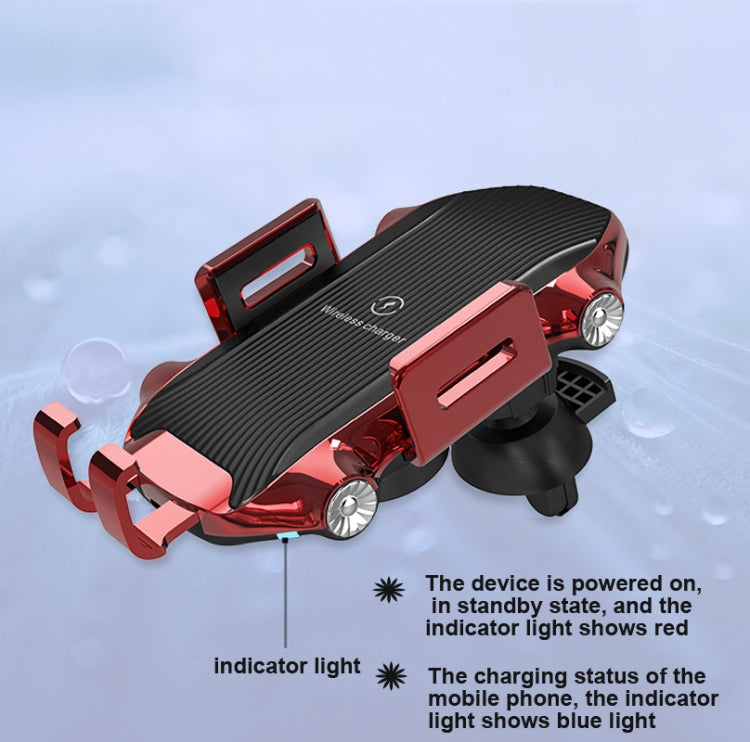 X343 15W Car Wireless Charger Smart Induction Suction Cup Phone Holder