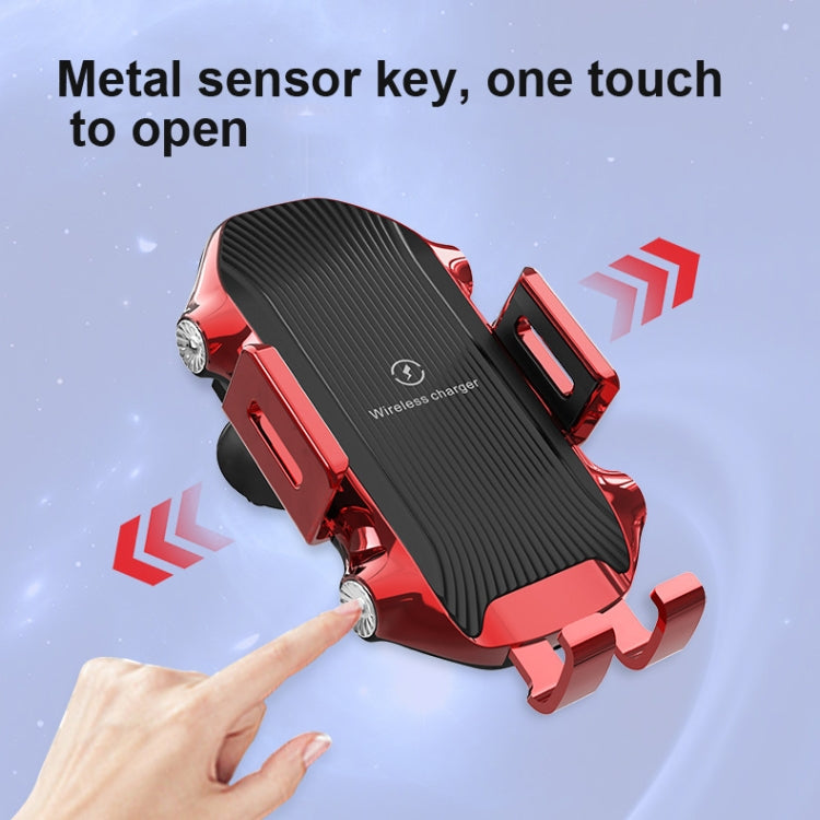 X343 15W Car Wireless Charger Smart Induction Suction Cup Phone Holder