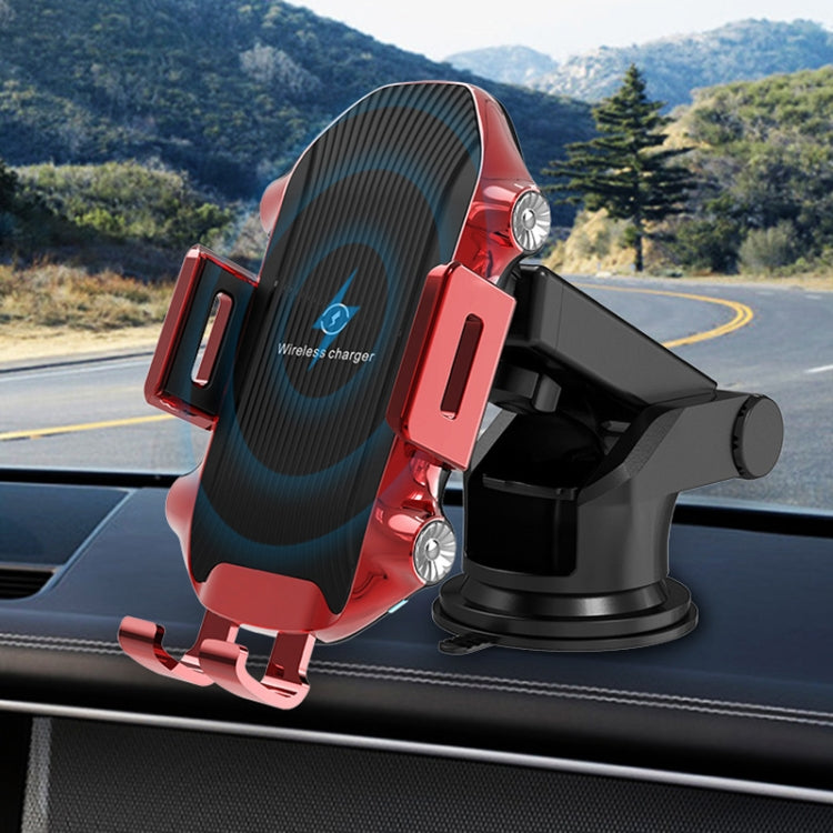 X343 15W Car Wireless Charger Smart Induction Suction Cup Phone Holder