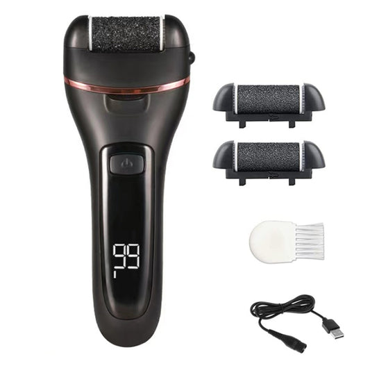Electric Foot Grinder Digital Display Rechargeable Pedicure Peeling, Black
