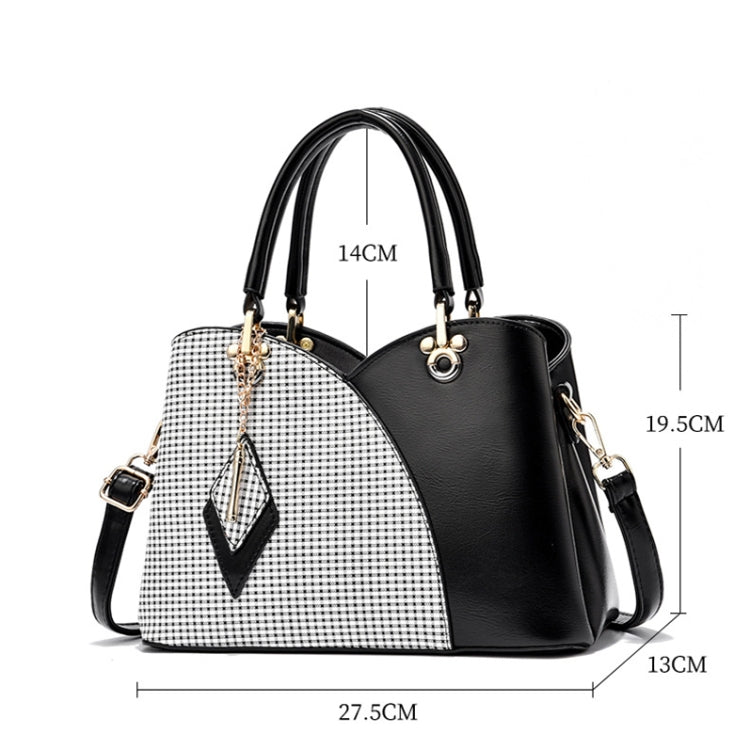 Lattice Texture Large Capacity Handbag
