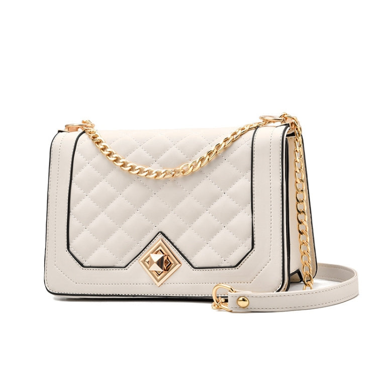 6382 One-shoulder Diagonal Rhombus Chain Bag, 6382 (Pink), 6382 (Dark Red), 6382 (White), 6382 (Khaki), 6382 (Light Grey), 6382 (Black), 6382 (Light Green)