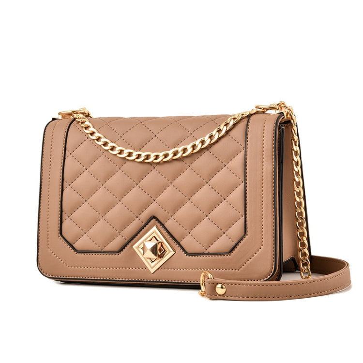 6382 One-shoulder Diagonal Rhombus Chain Bag, 6382 (Pink), 6382 (Dark Red), 6382 (White), 6382 (Khaki), 6382 (Light Grey), 6382 (Black), 6382 (Light Green)