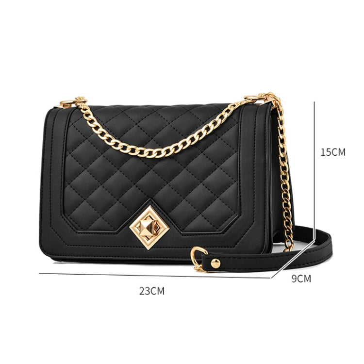 6382 One-shoulder Diagonal Rhombus Chain Bag, 6382 (Pink), 6382 (Dark Red), 6382 (White), 6382 (Khaki), 6382 (Light Grey), 6382 (Black), 6382 (Light Green)