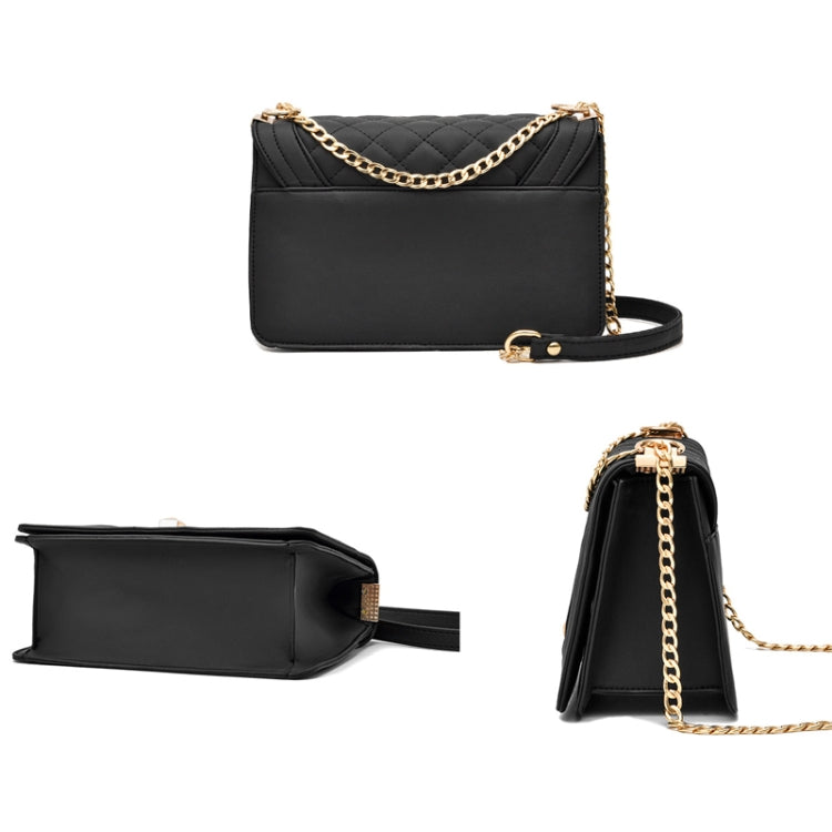 6382 One-shoulder Diagonal Rhombus Chain Bag, 6382 (Pink), 6382 (Dark Red), 6382 (White), 6382 (Khaki), 6382 (Light Grey), 6382 (Black), 6382 (Light Green)