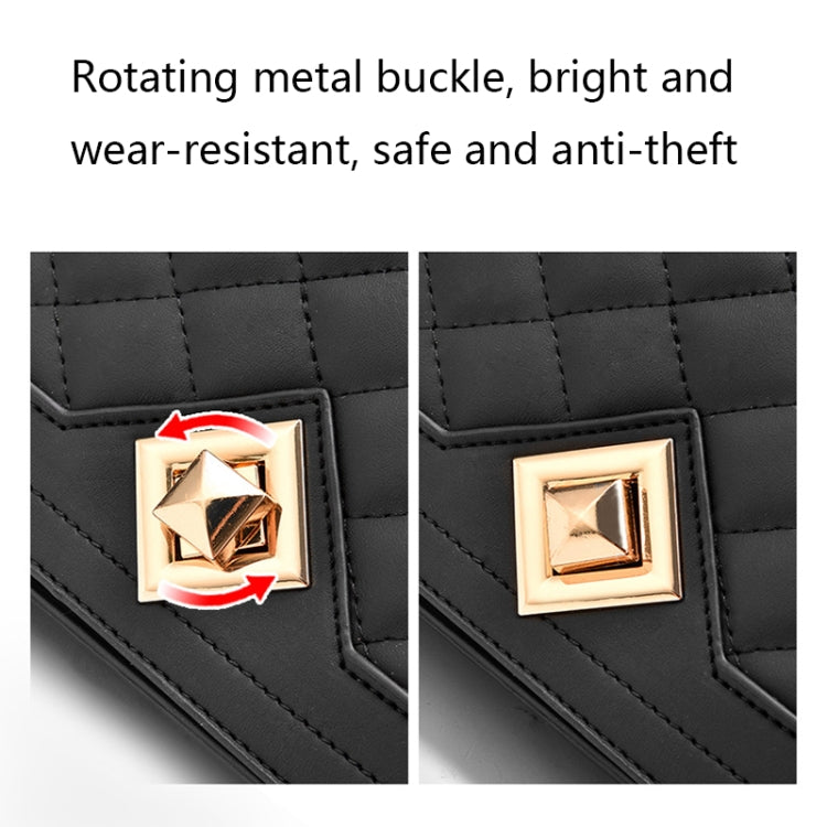 6382 One-shoulder Diagonal Rhombus Chain Bag, 6382 (Pink), 6382 (Dark Red), 6382 (White), 6382 (Khaki), 6382 (Light Grey), 6382 (Black), 6382 (Light Green)