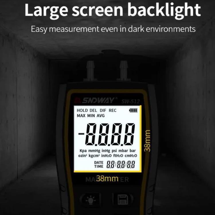 Digital Handheld Differential Pressure Gauge Negative Pressure Tester