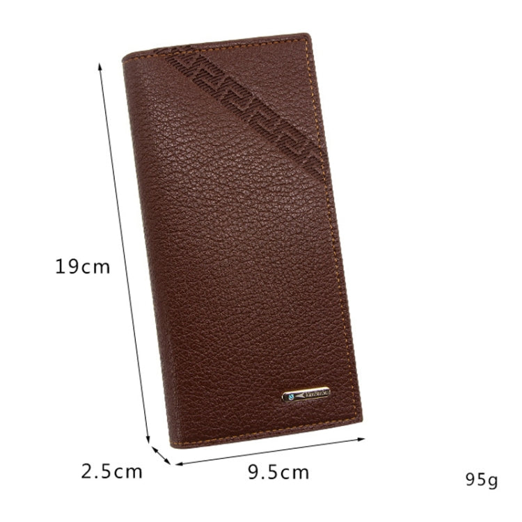 MenBense Long Fashion Embossed Magnetic Buckle Multi-Card Slot Men Wallet