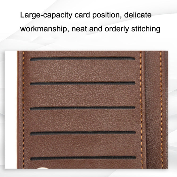 MenBense Long Fashion Embossed Magnetic Buckle Multi-Card Slot Men Wallet