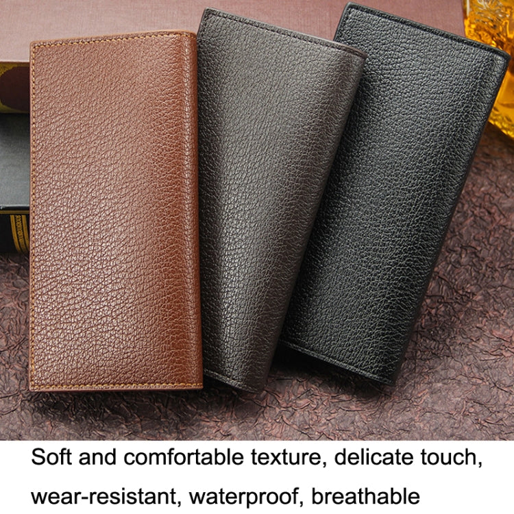MenBense Long Fashion Embossed Magnetic Buckle Multi-Card Slot Men Wallet