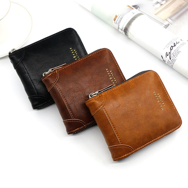 Menbense Casual Fashion Large Capacity Multi-Card Retro Zipper Wallet