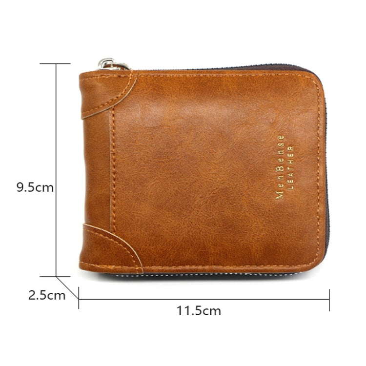 Menbense Casual Fashion Large Capacity Multi-Card Retro Zipper Wallet