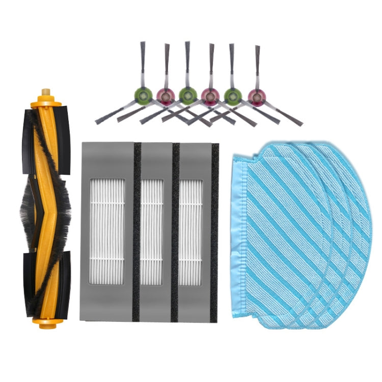 2pcs White Filter For ECOVACS OZMO 950 920 T5  DX55 DJ65 Vacuum Cleaner Accessories, 13 In 1 Set, 1pc Main Brush, 1pc Main Brush Cover