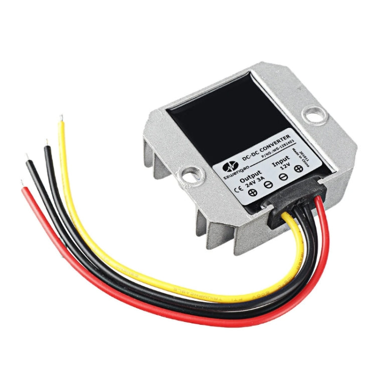 72W 12V To 24V 3A Waterproof Car Voltage Regulator