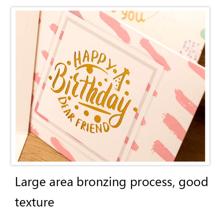 50 PCS Hot Stamping Embossed Birthday Card