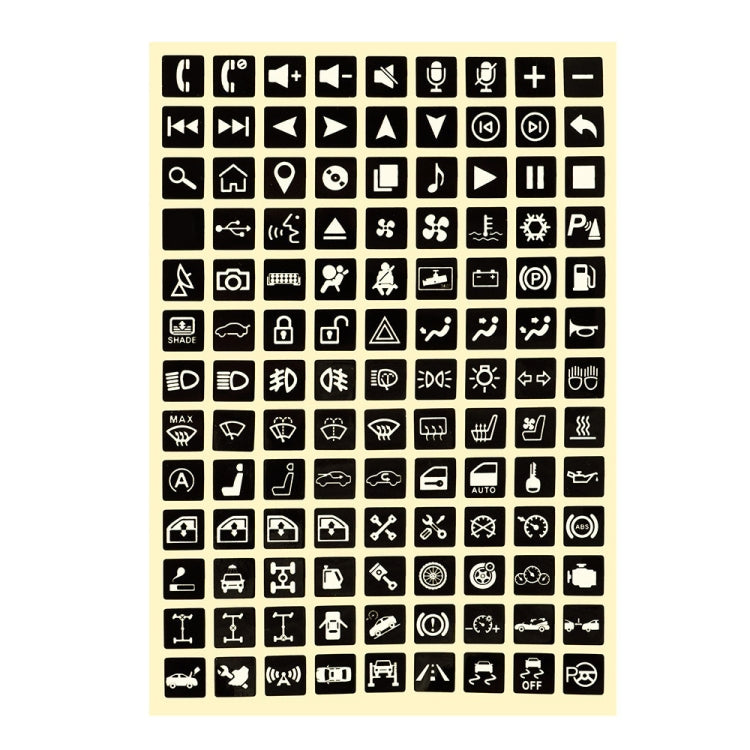 Car Button Luminous Sticker General PET Waterproof Wear-Resistant Car Sticker