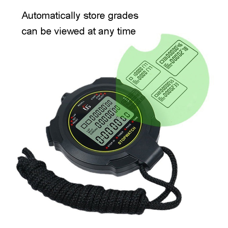 YS Stopwatch Timer Training Fitness Competition Stopwatch, Style:, YS-730 30 Memories(Black), YS-760 60 Memories(Black), YS-7120 120 Memories(Black), YS-7100 100 Memories(Black), YS-710 10 Memories(Black)