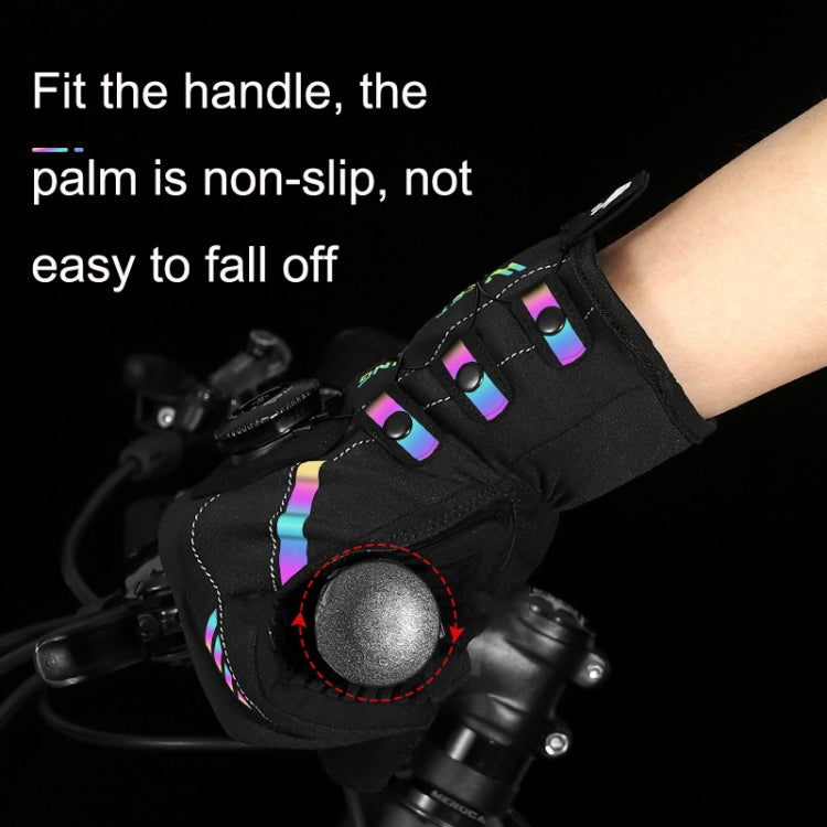 WEST BIKING Cycling Breathable Long Finger Self-locking Gloves with Buckle