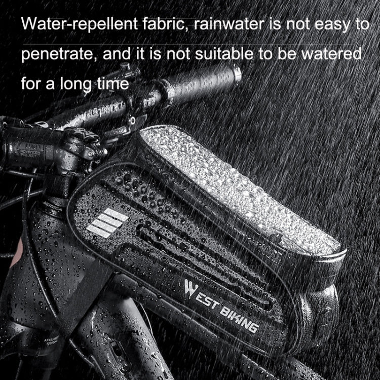 WEST BIKING Bicycle Hard Shell Front Beam Bag Mobile Phone Touch Screen Saddle Bag