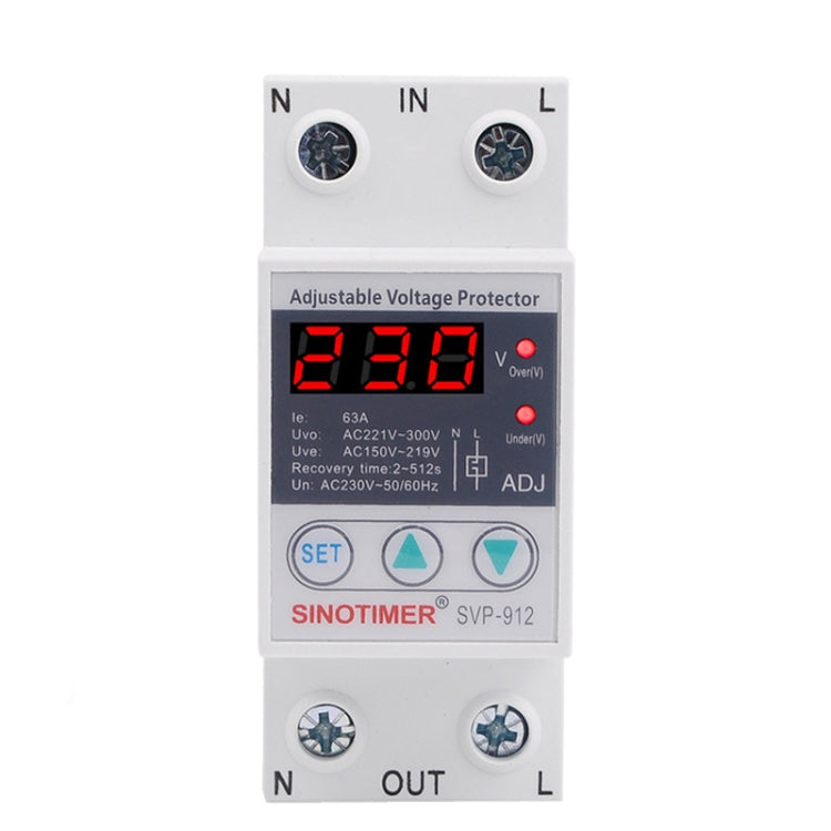 SINOTIMER SVP-912 Adjustable Self-resetting Intelligent Under-voltage Protector, Current: