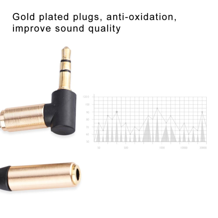 5PCS 3.5MM Male To Female Elbow Spring Retractable Audio Line, Cable Length: 1.5m