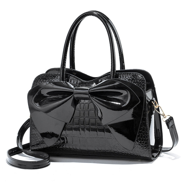 8111 Bow Bright Leather Ladies Handbag