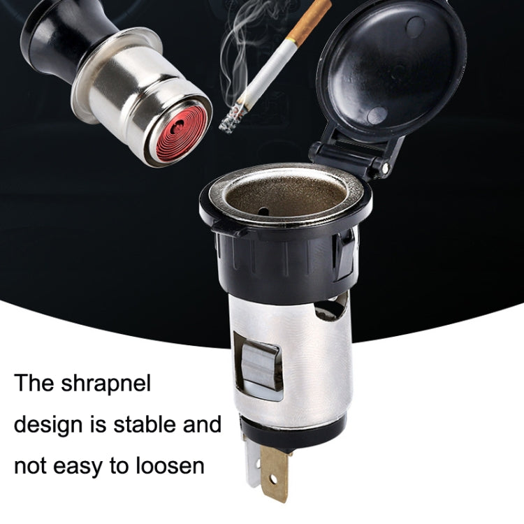 Car Modified Cigarette Lighter Waterproof Vehicle Charging Power Socket No Cigarette Type (with 1.5cm Line)
