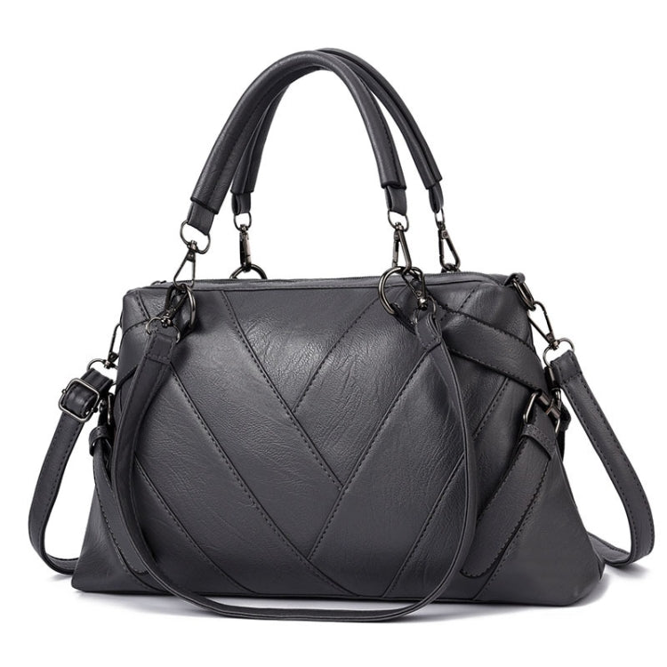 TFZ 250 Geometric Colorblock Soft Leather Handbag