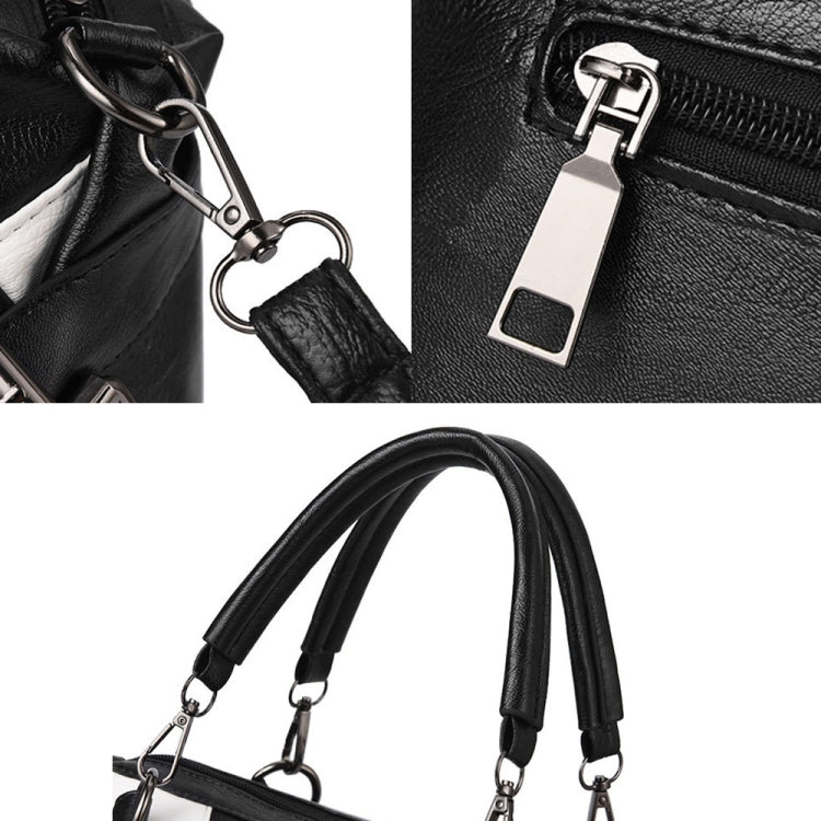 TFZ 250 Geometric Colorblock Soft Leather Handbag