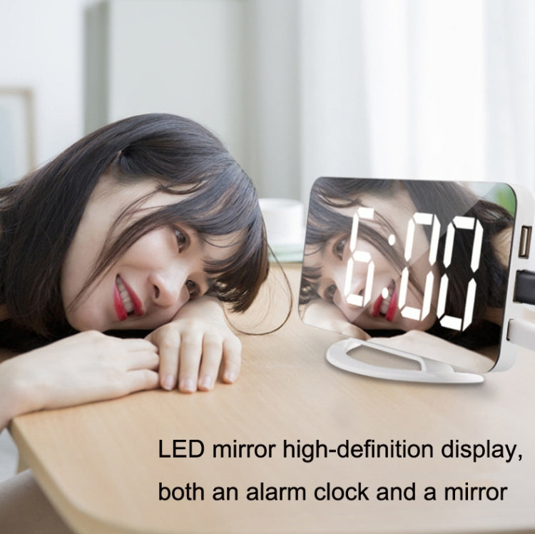 TS-8202 Multifunctional LED Vibration Mirroring USB Alarm Clock