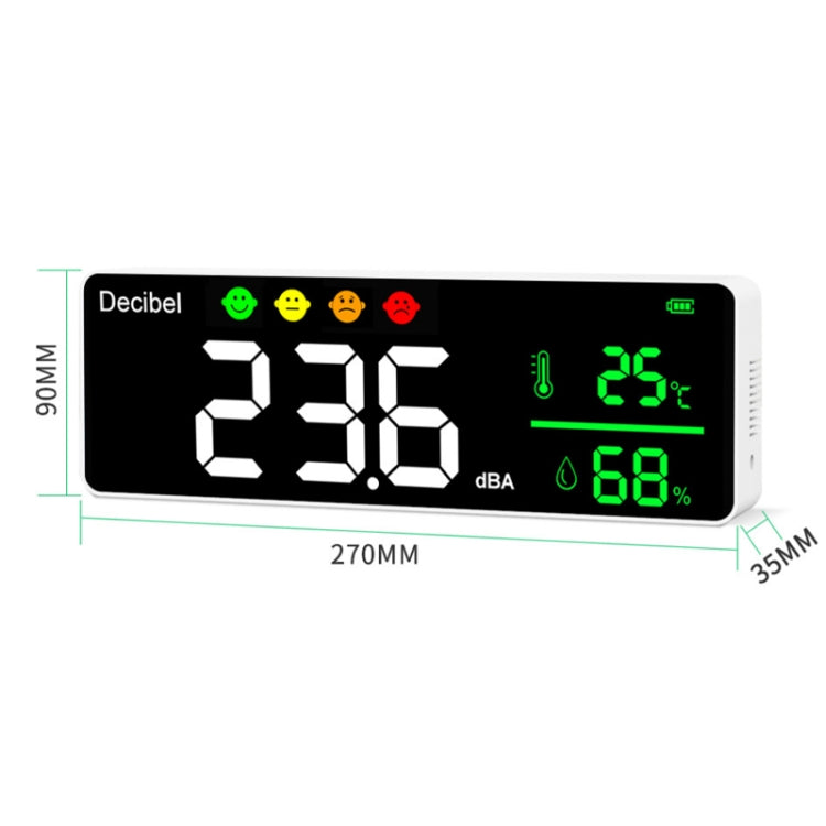 Wall-mounted Decibel Meter Temperature & Humidity Detector