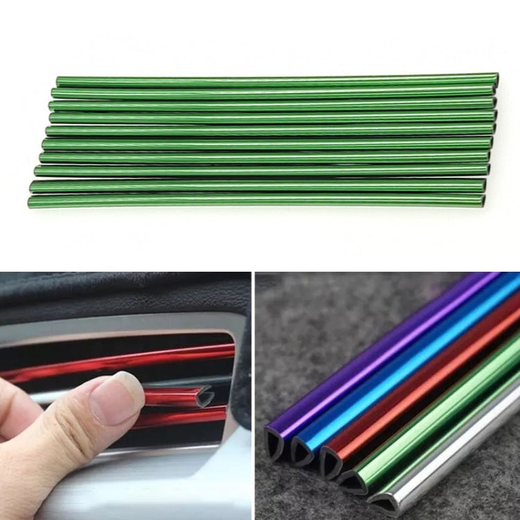10pcs/pack Car Air Conditioner Vent U-Shaped Electroplating Decorative Strip