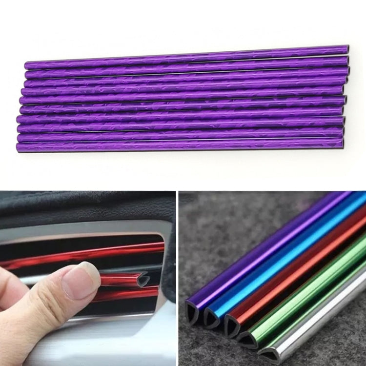 10pcs/pack Car Air Conditioner Vent U-Shaped Electroplating Decorative Strip