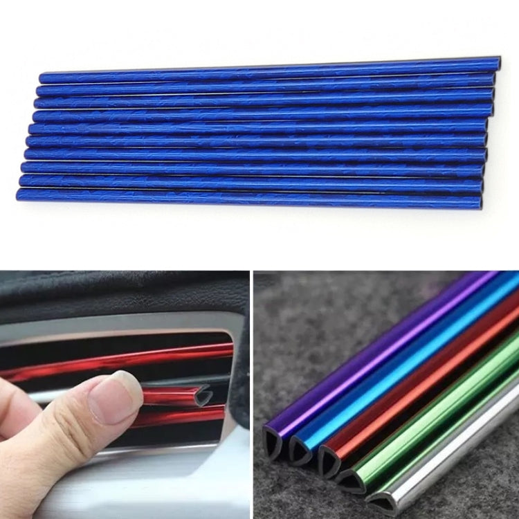10pcs/pack Car Air Conditioner Vent U-Shaped Electroplating Decorative Strip
