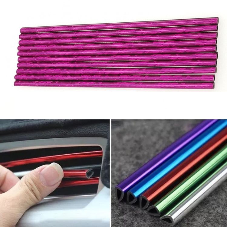 10pcs/pack Car Air Conditioner Vent U-Shaped Electroplating Decorative Strip