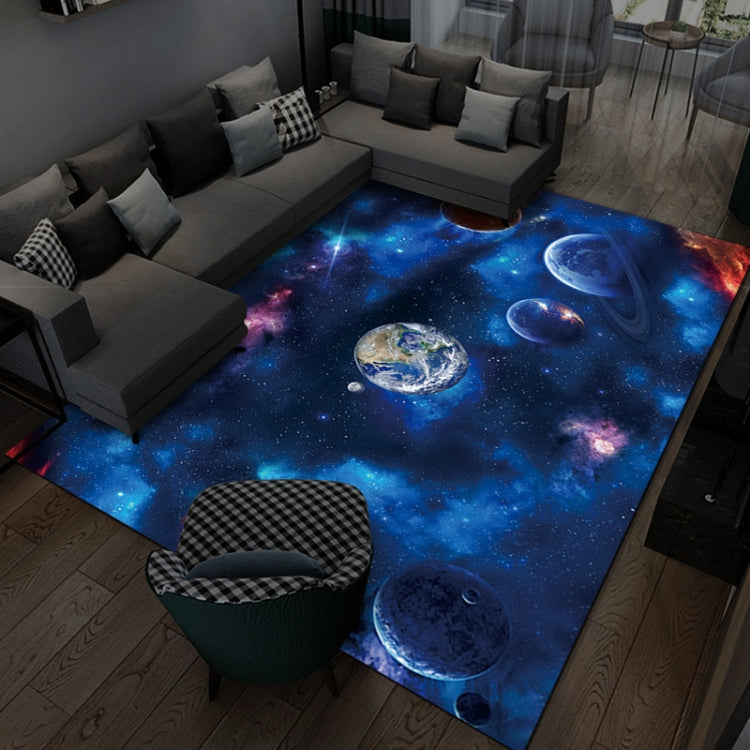 3D Visual Cartoon Cosmic Planet Living Room Carpet