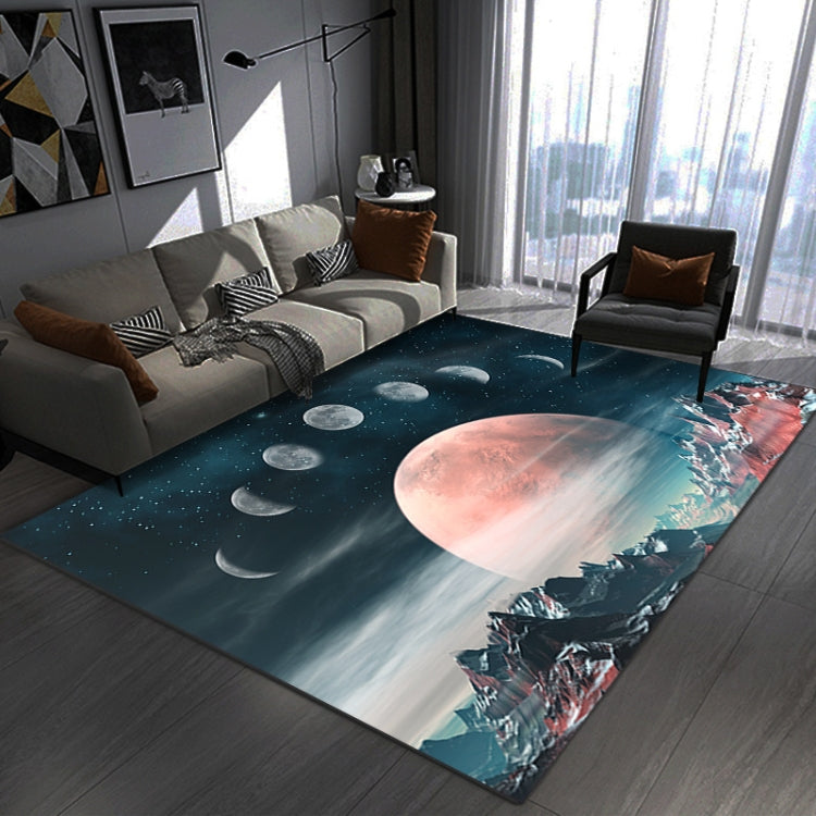 3D Visual Cartoon Cosmic Planet Living Room Carpet