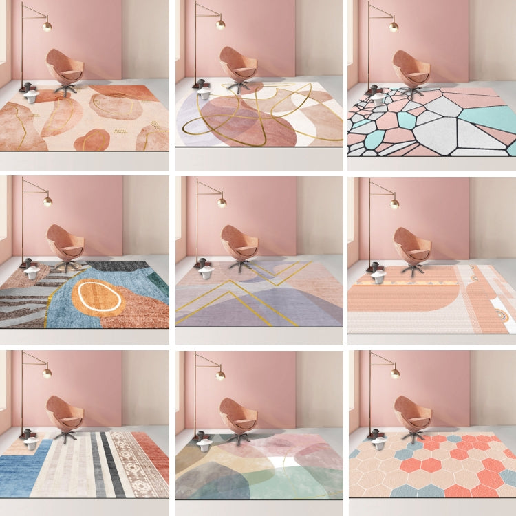 Modern Abstract Geometric Living Room Rug Coffee Table Cushion