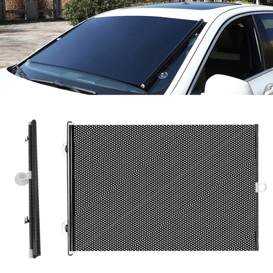 Suction Cup Car Shade Curtain Window Telescopic Roller Blind, Size: 50x125cm Silver Laser