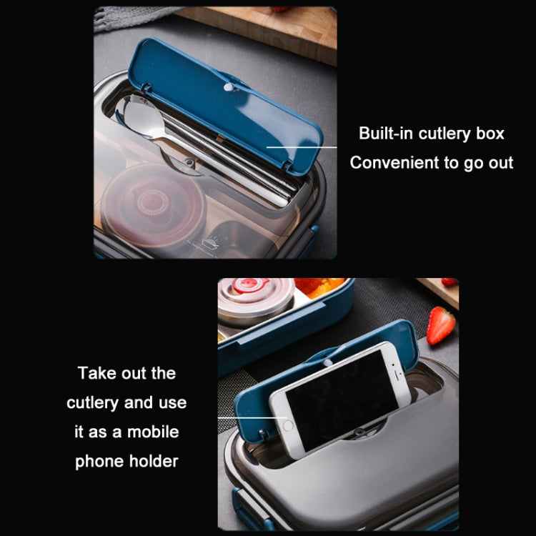 304 Stainless Steel Double-Layer Large-Capacity Portable Lunch Box