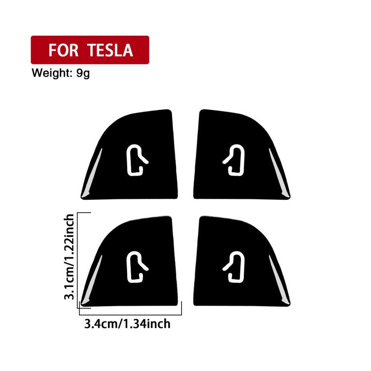 For Tesla Model 3 4pcs/ Set B-type Car Window Switch Stickers