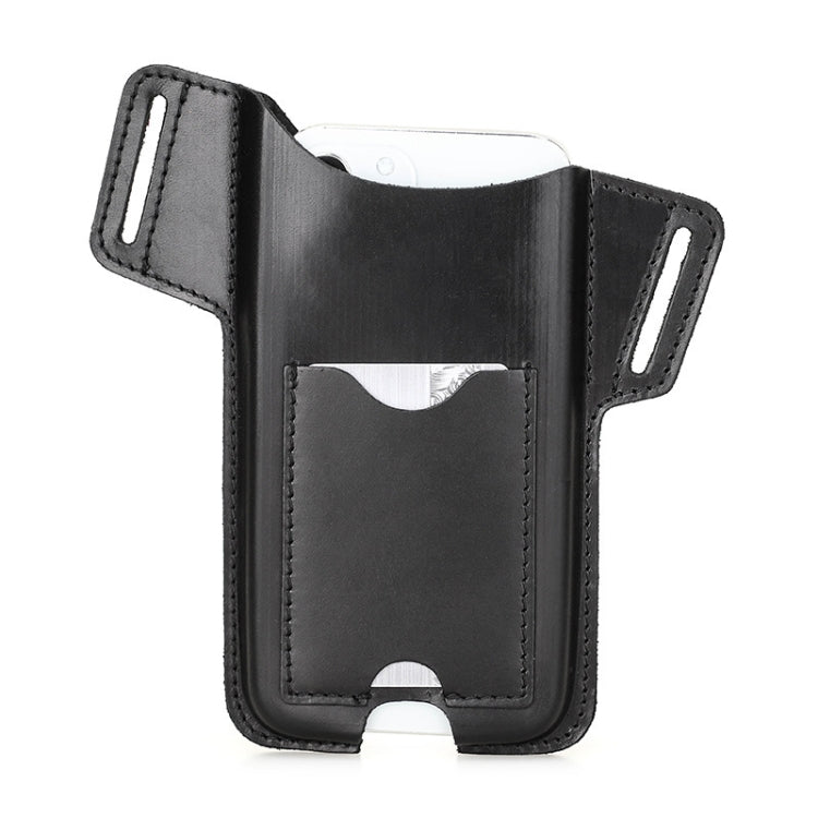 CONTACTS FAMILY Crazy Horse Leather Large Screen Mobile Phone Belt Holster