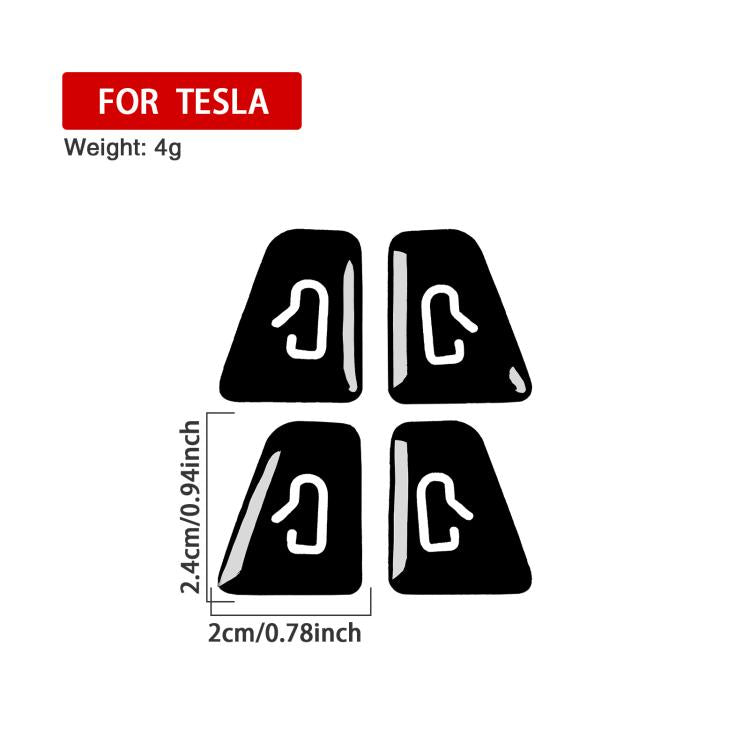 For Tesla Model 3/Y 4pcs /Set Car Window Switch Stickers