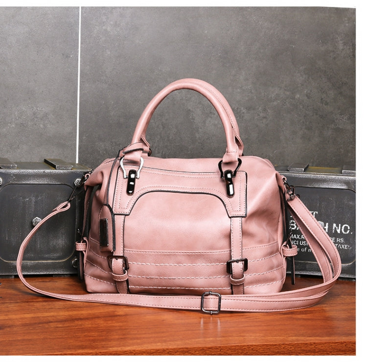 Ladies Casual Handbag Soft-faced Solid Color One-shoulder Diagonal Large Bag