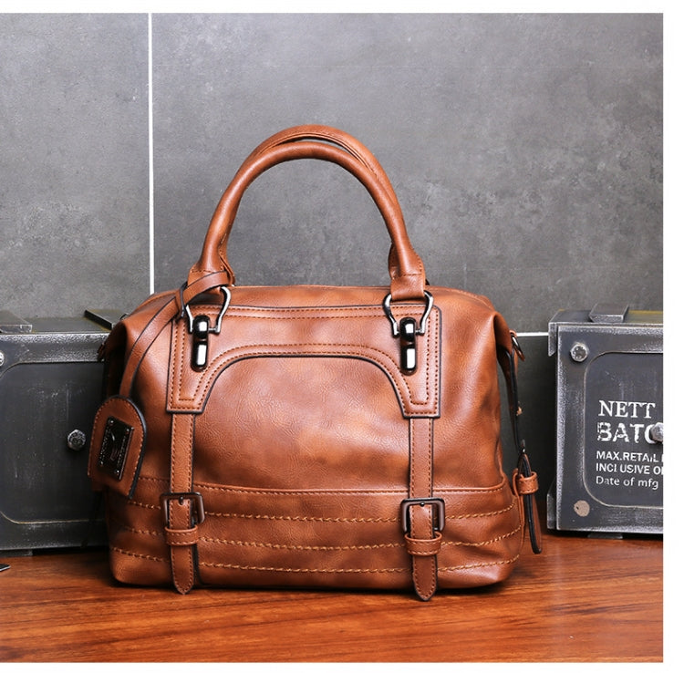 Ladies Casual Handbag Soft-faced Solid Color One-shoulder Diagonal Large Bag