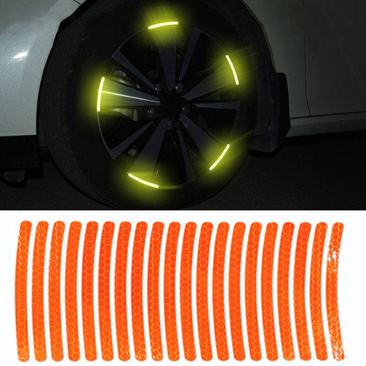 10pcs /Set Car Wheel Reflective Stickers 3D Personal Decoration Tire Warning Stickers