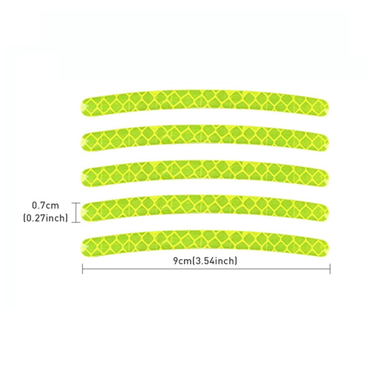 10pcs /Set Car Wheel Reflective Stickers 3D Personal Decoration Tire Warning Stickers