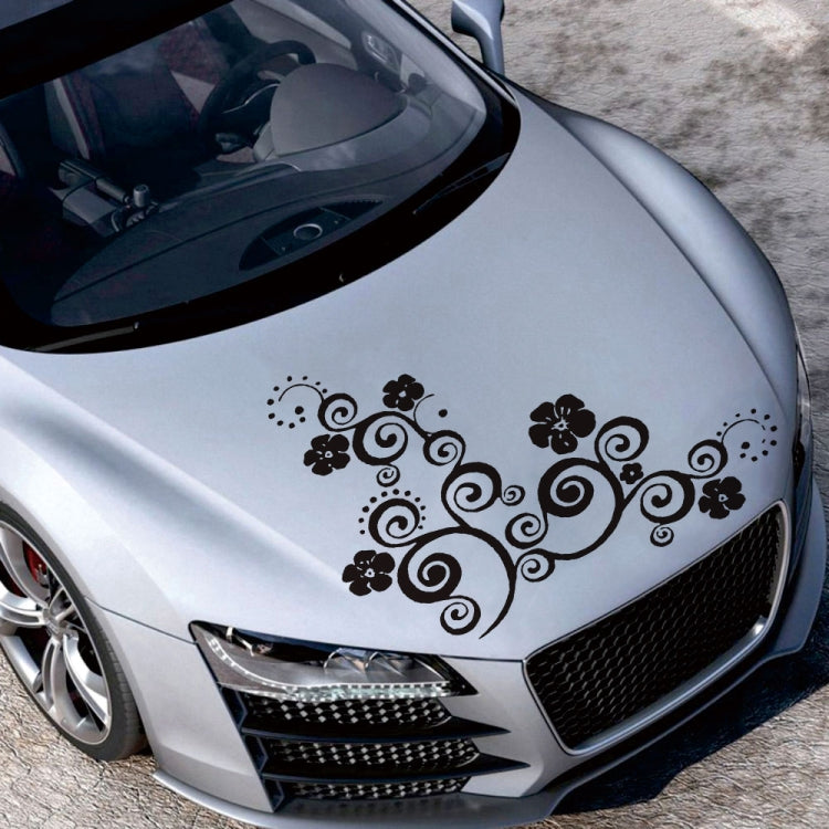 D-908 Summer Flower Totem PVC Car Hood Sticker